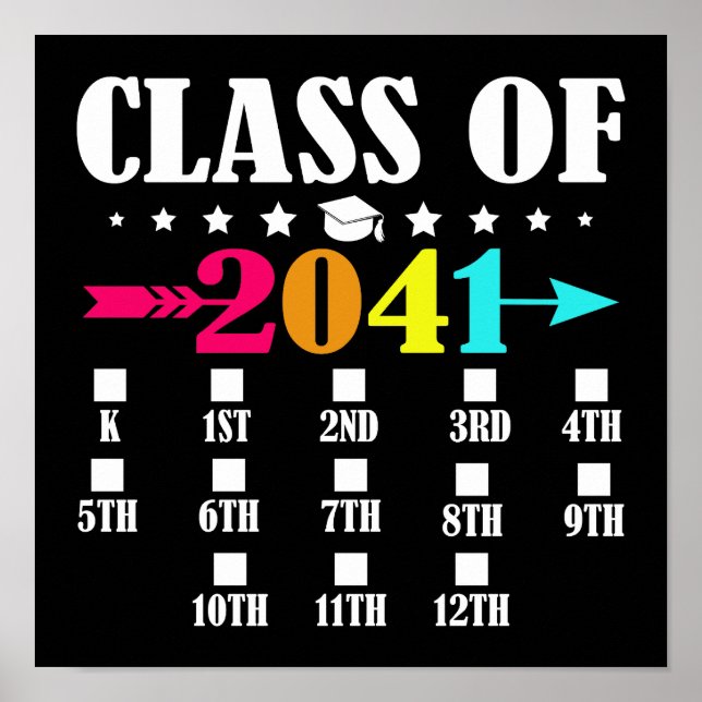 Klasse 2041 Kindergarten Abschluss 12. Klasse Poster (Vorne)