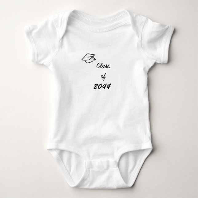 Klasse 2044 mit Graduation Cap Baby Bodysuit Strampler (Vorderseite)