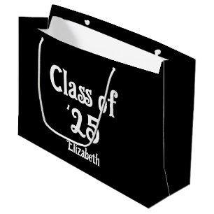 Klasse "23 Schwarz-Weiß-Retro-Schriftart Grad Name Große Geschenktüte