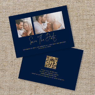 Klasse 2 Fotos Gold Navy Blue Wedding Save The Date
