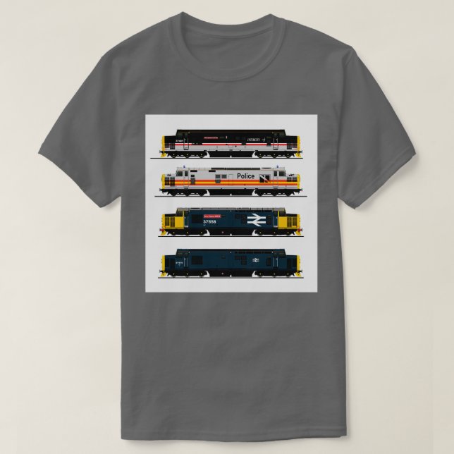 KLASSE 37 LOCOMOTIVES T-Shirt (Design vorne)
