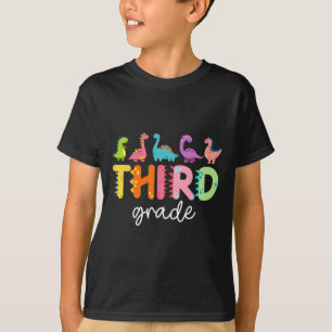 Klasse 3 Dinosaurier Rückkehr zur Schule Erster Sc T-Shirt