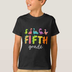 Klasse 5 Dinosaurier Zurück zur Schule Erster Schu T-Shirt