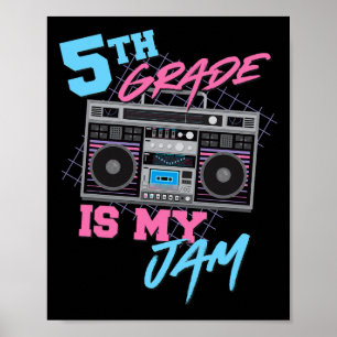 Klasse 5 ist mein Ding - Vintage 80er Boombox Lehr Poster