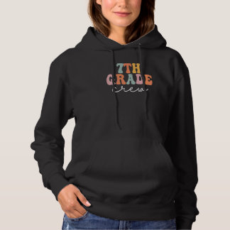 Klasse 7 Crew Retro Groovy Frauen Glücklicher erst Hoodie