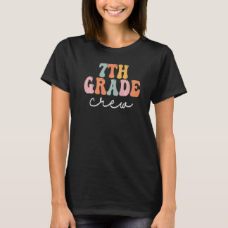 Klasse 7 Crew Retro Groovy Frauen Glücklicher erst T-Shirt