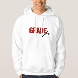 Klasse A+ Hoodie (weiß/rot)