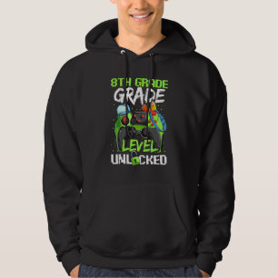 Klasse acht freigeschaltet Gamer Boy zurück in di Hoodie