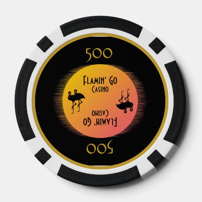 Klasse Aktiv Flamingo Poker Chip Sets (Rückseite)