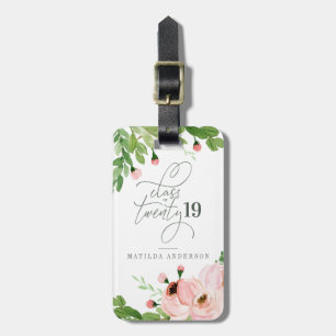 Klasse Aquarellblumenabsolvent 2019 Gepäckanhänger
