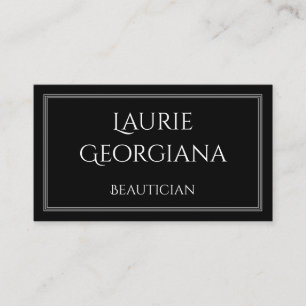Klasse & Basic Beautician Business Card Visitenkarte