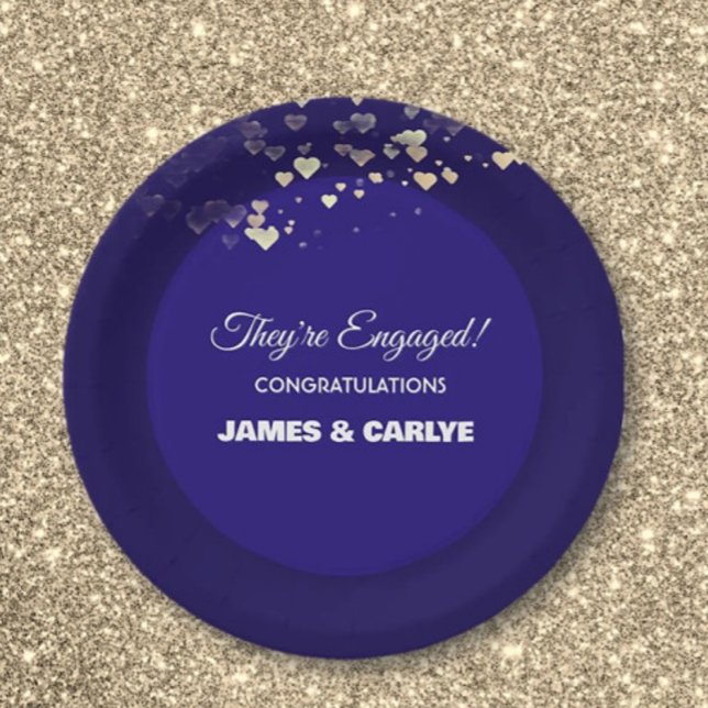 Klasse, benutzerdefinierte Verlobung-Glückwunsch Pappteller (Von Creator hochgeladen)