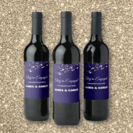 Klasse, benutzerdefinierte Verlobung-Glückwunsch Weinetikett