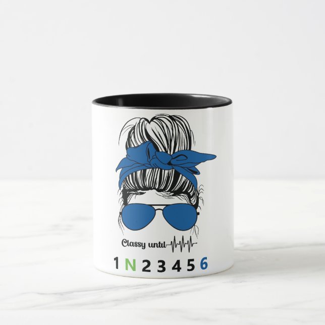 Klasse bis... Funny Motorrad Tasse (Zentrum)