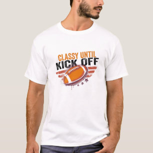 Klasse bis Kickoff Funny Football Retro Vintag T-Shirt