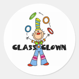 Klasse Clown Runder Aufkleber