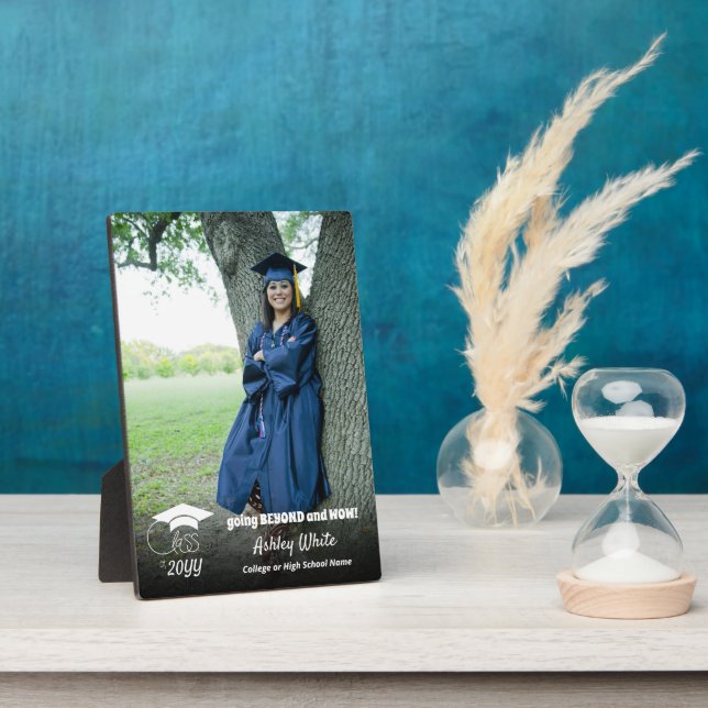 Klasse - Custom Grad Foto-White Script Fotoplatte (Seite)