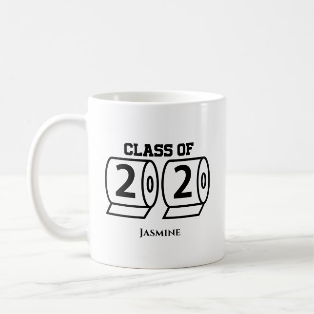 Klasse der 2020-Toilettenpapier Abschluss Geschenk Kaffeetasse (Links)