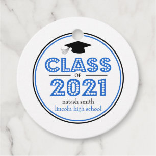 Klasse der 2021 Gefälligkeitstags (blau in Leuchte Geschenkanhänger