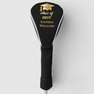 Klasse der 2023-Gold-Monogramm Name Golf Headcover