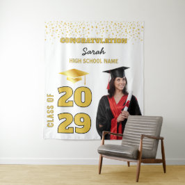 Klasse der 2025-Foto-Graduationspartei Wandteppich