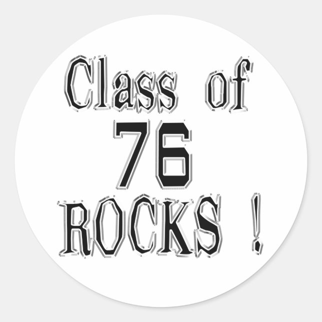 Klasse der '76 Rocks! Aufkleber (Vorderseite)