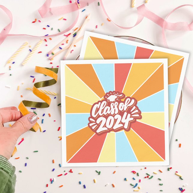 Klasse der Abschluss 2024 Serviette (Class of 2024 Graduation Celebration Napkins)