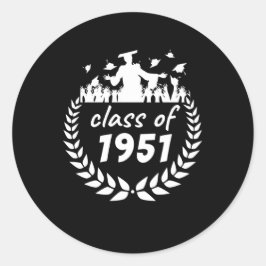 Klasse der Abschluss- oder Wiedersehen-Gestaltung  Runder Aufkleber