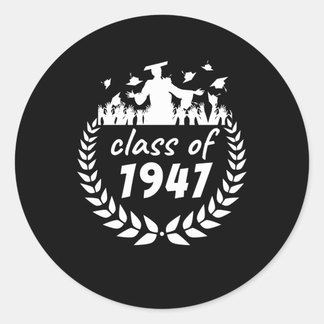 Klasse der Abschluss- oder Wiedersehen-Gestaltung  Runder Aufkleber (Vorderseite)