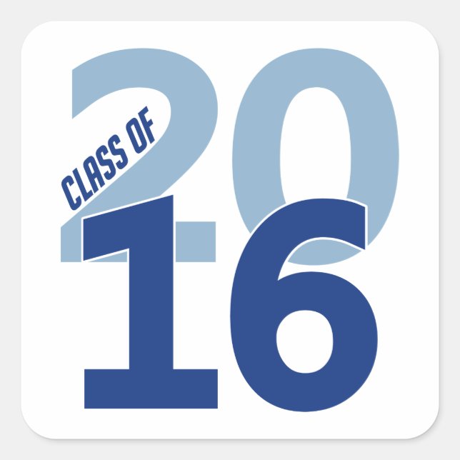 Klasse der Aufkleber 2016, anpassbar (Vorderseite)