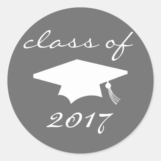 Klasse der Aufkleber 2017 (graue Graduationskappe) (Vorderseite)