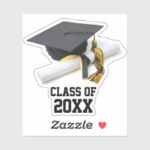 Klasse der Black and Gold Graduation Cap & Tassel