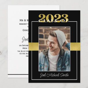 Klasse der Black & Gold Graduation Party 2023 Einladung