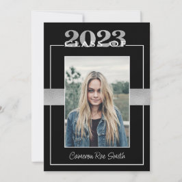 Klasse der Black & Silver Graduation Party 2023 Einladung