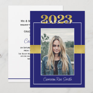 Klasse der Blue & Gold Graduation Party 2023 Einladung