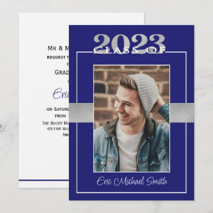 Klasse der Blue & Silver Graduation Party 2023 Einladung