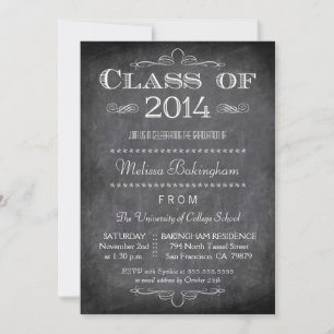 Klasse der Chalkboard-Abschlussfeier 2014 einladen Einladung