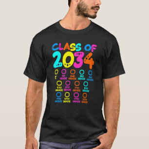 Klasse der Checkliste 2034 farbenfrohe Zunahme mit T-Shirt