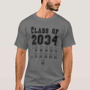 Klasse der Checkliste 2034 wächst mit meinem Kinde T-Shirt