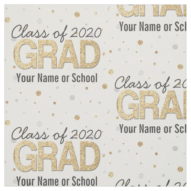 Klasse der Confetti Graduation Party Custom 2020 Stoff (Muster)