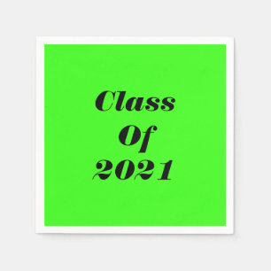 Klasse der "Custom Neon Green Graduation Party" Serviette