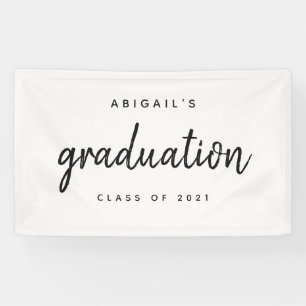 Klasse der einfachen Chic Graduation Party 2021 Banner