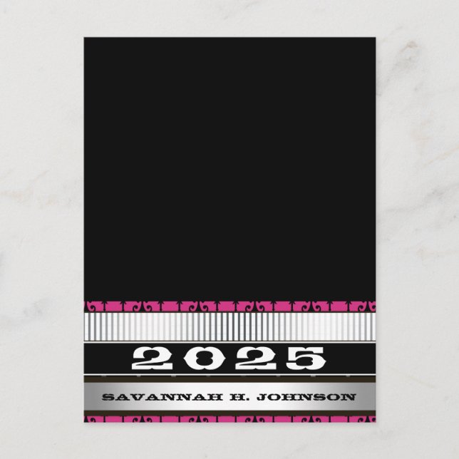 Klasse der Foto-Einladungen für Abschluss Einladungspostkarte (Vorderseite)