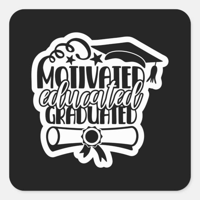 Klasse der Glückwunsch des Graduate 2022 Grad Quadratischer Aufkleber (Vorderseite)