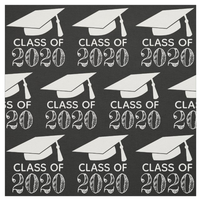 Klasse der Graduation Cap Black 2020 Stoff (Muster)