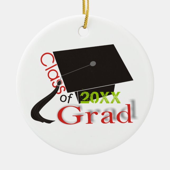 Klasse der Graduation Cap Custom Ornaments 2012 Keramik Ornament (Vorne)