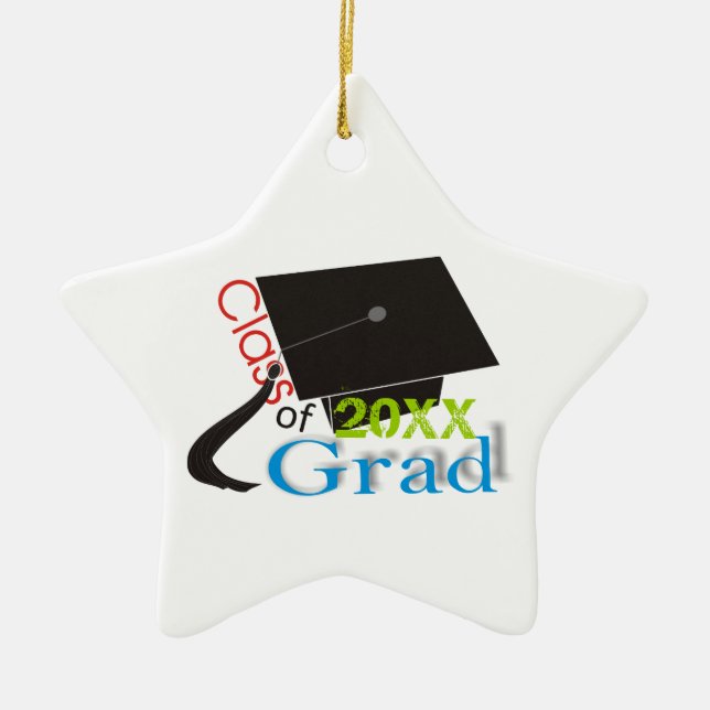Klasse der Graduation Cap Custom Ornaments 2012 Keramikornament (Vorne)