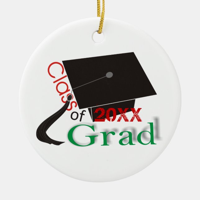 Klasse der Graduation Cap Custom Ornaments 2012 Keramikornament (Vorne)