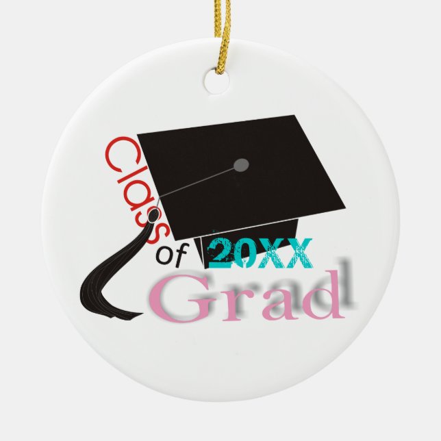 Klasse der Graduation Cap Custom Ornaments 2012 Keramikornament (Vorne)
