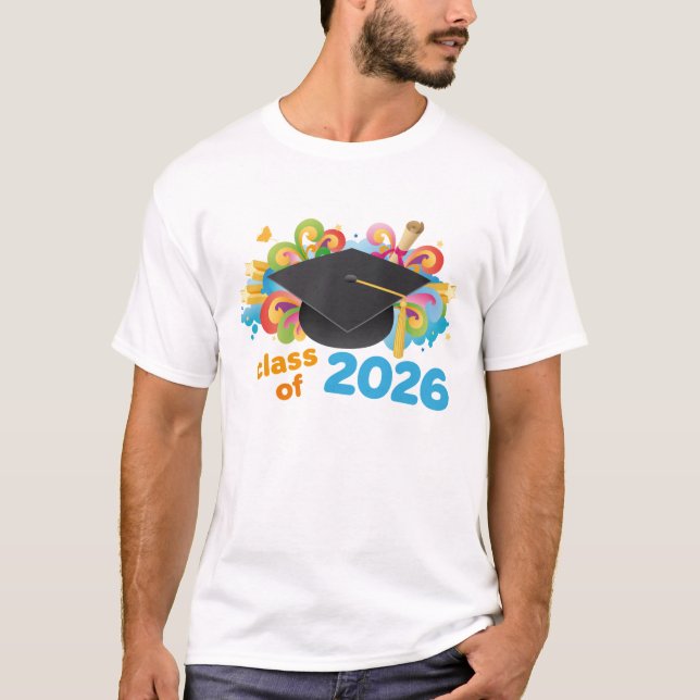 Klasse der graduierten Geschenk-Idee des Hut-2026 T-Shirt (Vorderseite)